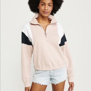 Abercrombie Pink Color Block Sweatshirt
